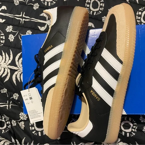 NEW adidas Samba OG Black and White Sneakers Big Kids 7/Mens 7/Womens 8 - Picture 5 of 10